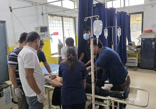 धादिङमा मोटरसाइकल र स्कार्पियो ठोक्किदा दुई जना घाइते