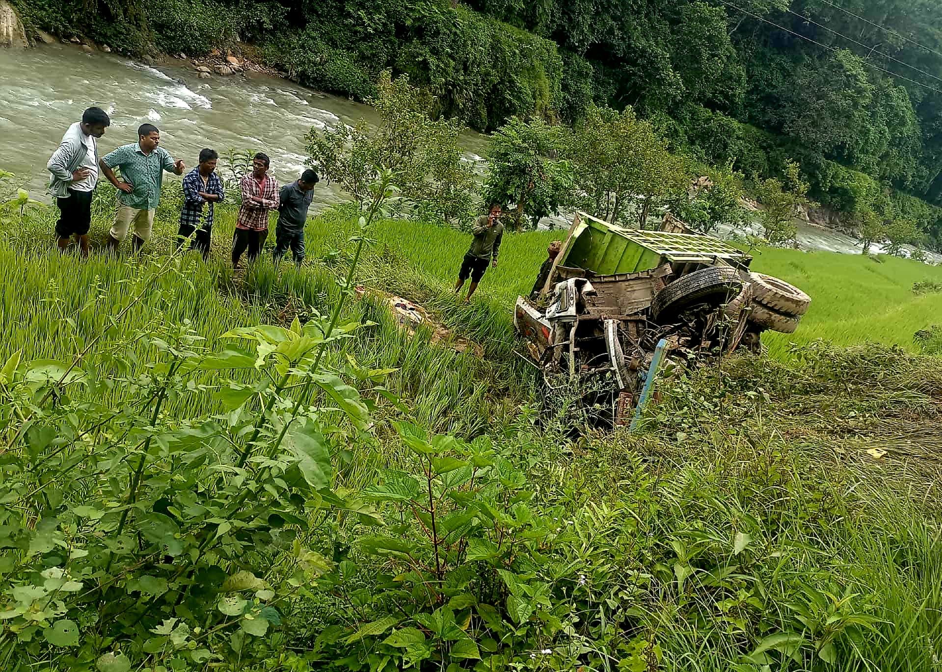 धादिङमा टिपर दुर्घटना हुँदा चालकको मृत्यु 