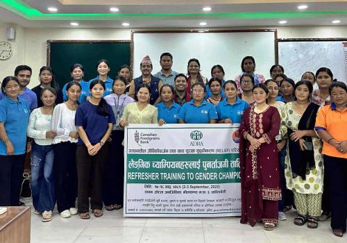 धादिङका लैंगिक च्याम्पियनहरूलाई पुनर्ताजगी तालिम