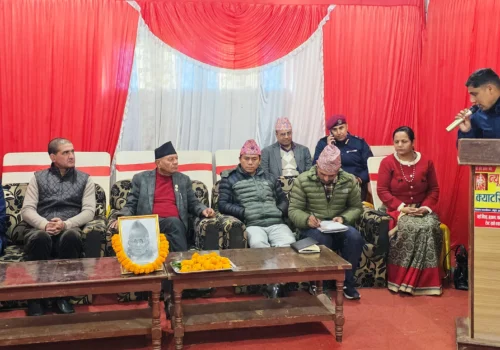 नेपाल पत्रकार महासंघका पूर्व सभापति होमनाथ दाहालको निधनमा धादिङमा शोकसभा