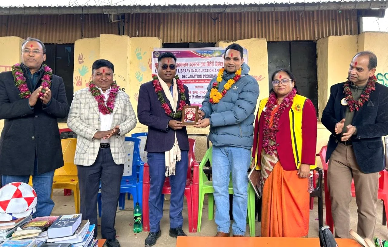 लायन्स क्लब अफ काठमाडौं सुर्यमुखीद्वारा बेनिघाटमा ‘लायन्स मनराम पुस्तकालय’ स्थापना