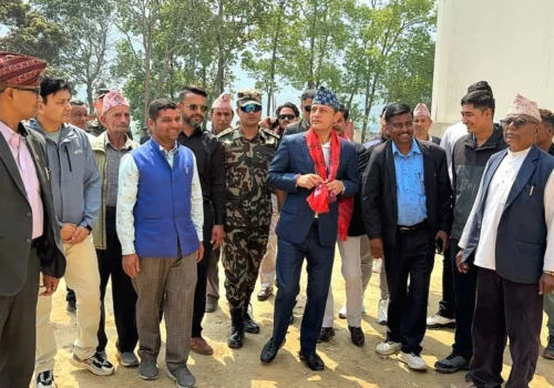 धादिङमा निर्माणाधीन फ्रेन्च फ्राइ उद्योगको सभामुख अर्यालद्वारा अवलोकन 