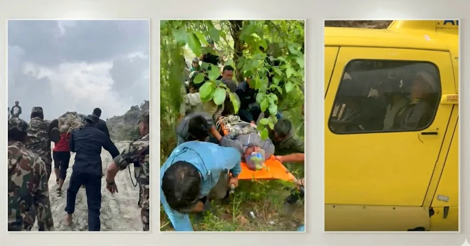 धादिङको रुवीभ्यालीमा भीरबाट साइकल यात्री खस्दा गम्भीर घाइते 